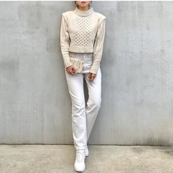 Zara Shoulder Pad Knit Sweater - Picture 12 of 13